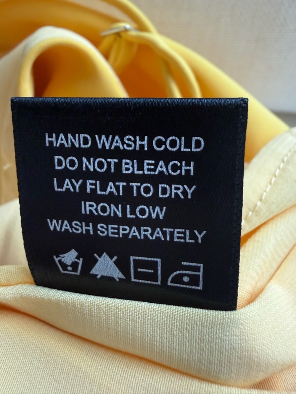 Revolve NBD Yellow Spaghetti-Strap Wrap Mini Dress small - Picture 7 of 7